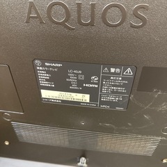 SHARP 40インチ液晶TVの画像