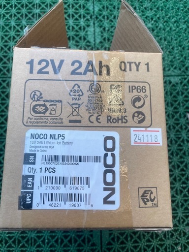 NOCO 　美品⭐︎NLP5 リチウムバッテリー12V 2Ah⭐︎美品　　保証付き