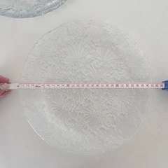 桜 大皿 3枚セット ガラス 花 大人数 27cm 28cmの画像