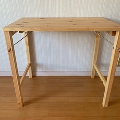 無印　折りたたみテーブル　木製　ミニデスク　1人用　美品　①の画像