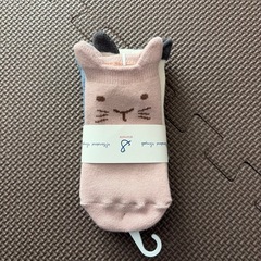 靴下 耳付きアニマル園児アンクルソックス　「3足セット」 キッズ 子供 男の子の画像