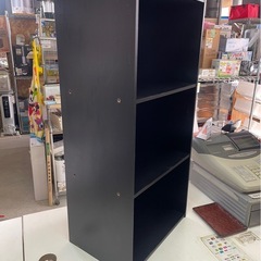3段　カラーボックス　ブラック　便利　棚　収納　整理　本　漫画　マルチ収納　W410×D290×H875　中古　③の画像