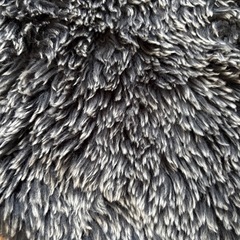 ラグ　黒・グレーの画像