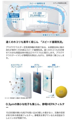 【町田】シャープ 加湿 空気清浄機 プラズマクラスター