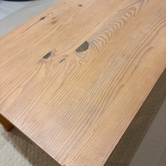 木製折りたたみローテーブルの画像