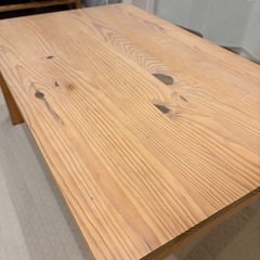 木製折りたたみローテーブルの画像