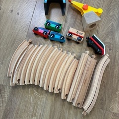 木製レールセット　➕　IKEAレールセットの画像