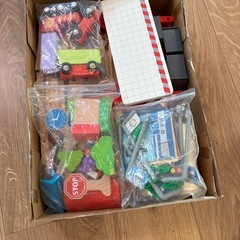 木製レールセット　➕　IKEAレールセットの画像