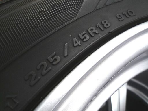 現状品 タイヤ付きホイール4本セット マナレイスポーツ ユーロエディション 18×7.5J 5H 114.3 +55 225/45R1