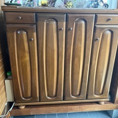 2/3(火)18時まで受付※最終値下げ※1万円→8千円【大型シューボックス】木製・靴箱の画像