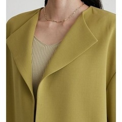 Mila Owen ミラオーウェン コート ラペルカラーボックス袖コート レディース 秋冬 オリーブ色の画像