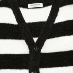 GELATO PIQUE HOMME ジェラートピケ カーディガン ルームウェア ネイビー M ボーダー メンズ 182902の画像