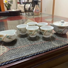 急須、湯呑み、お茶セットの画像