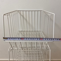 スタッキング収納カゴ 3段 バスケットの画像