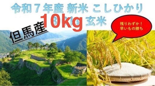 残り１袋。令和7年産　新米　コシヒカリ　玄米　10kg