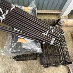 ブラウン　メタルラック　4セットの画像