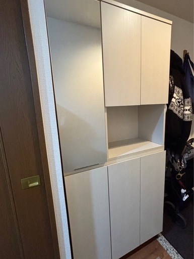 シューズボックス ニトリ(GS1 1880WW) ホワイト/引越しのため (ぴぴ