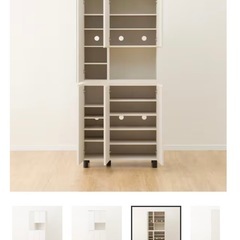 【引き取り先が決まりました】シューズボックス ニトリ(GS1 1880WW) ホワイト/引越しのための画像