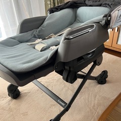 COMBI コンビ 電動ハイローチェア ホワイトレーベル ネムリラ AUTO SWING BEDi Long シェル EG ミンティーブルーの画像