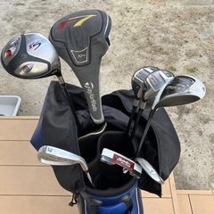 ゴルフセット　ミズノキャディバッグ　ドライバー　ウッド系　パターなどの画像