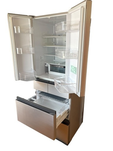 【美品】2021年製 日立 475L 大型冷蔵庫 フレンチドア 自動製氷 仙台市内配送設置可