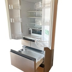 【美品】2021年製 日立 475L 大型冷蔵庫 フレンチドア 自動製氷 仙台市内配送設置可の画像