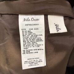 ミラオーウェン Mila Owen　チェスターコート ブラウンの画像