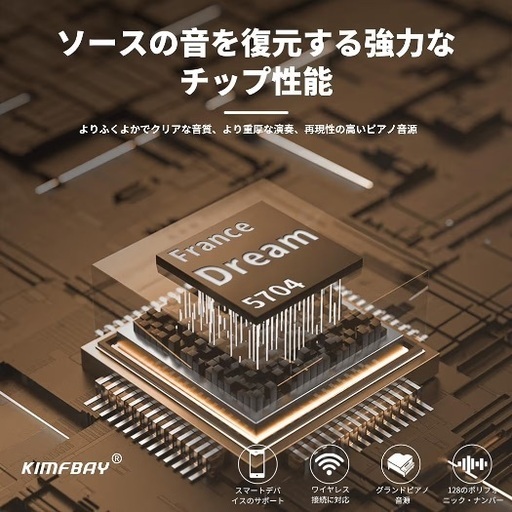 ペダル付き MIDI対応 88鍵盤 木製 電子ピアノ アップライト　白