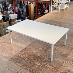 A2066🌟配送設置可🙌IKEA ホワイトローテーブルセンターテーブル　幅120cm 🌟の画像