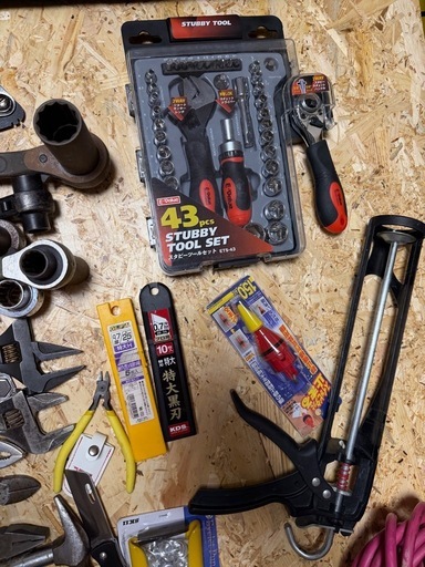 最終値下げ　工具　色々セット　ラチェット　モンキー　　トルクレンチ　プライヤー　投光器　など　