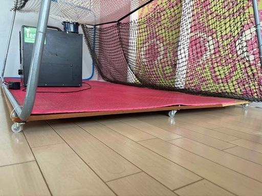マイオートテニス 全自動球出し機 テニス練習機 自作移動台付き