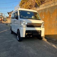 リフトアップ　マッドタイヤ　DA17V  エブリィ　上級グレード　ジョイン　切り替え4WD  7万キロ台　5AGS セカンド発進　安心のダウンブラケット付車　車検令和8年9月　純正サイズ　スタッドレス付きの画像