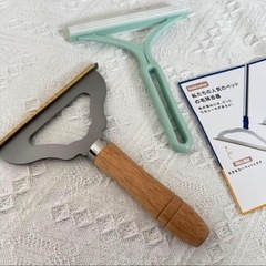 手動式ポータブル布用シェーバー 金属製カーペット用毛取り 2点セットの画像