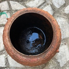 昭和期の古い鋳鉄製の火消し壺の画像