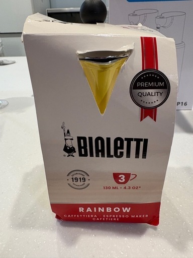 【新品・未使用】Bialetti（ビアレッティ）直火式エスプレッソメーカー 3カップ用 イエロー