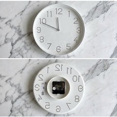 【美品】IKEA 壁掛け時計 TROMMA（トロマ）ホワイトの画像