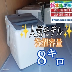 E124 送料設置無料　Panasonic　最新モデル洗濯機　洗...