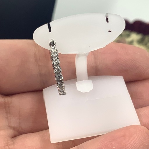 Pt900 ダイヤフープピアス　0.5ct 2.2g