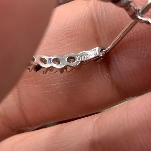 Pt900 ダイヤフープピアス　0.5ct 2.2g
