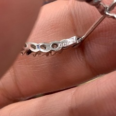 Pt900 ダイヤフープピアス　0.5ct 2.2gの画像
