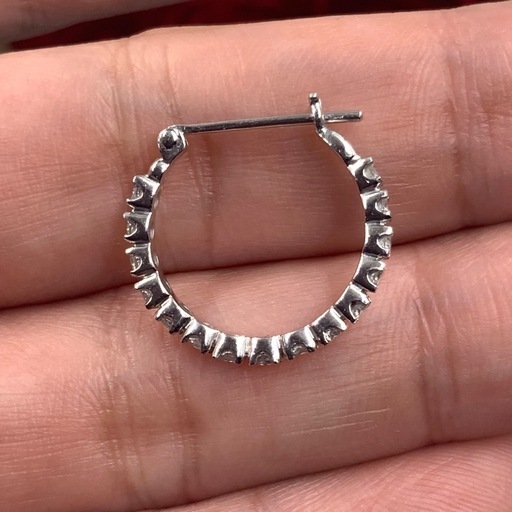 Pt900 ダイヤフープピアス　0.5ct 2.2g