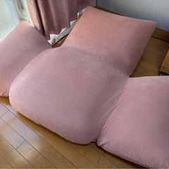 無印　1人ソファ　ピンクの画像