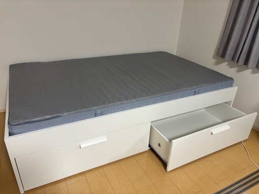 IKEA セミダブルベッド 収納引き出し付き（スノコ含む）解体渡し