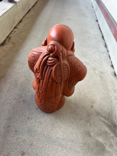 布袋様 置物 高さ約30cm 陶器風 (yama) 鈴鹿のインテリア雑貨/小物