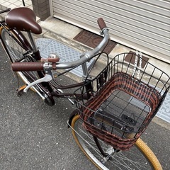 【商談中】自転車　24インチ　茶色　ブラウンの画像