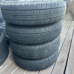 【引取限定】軽バン  サマータイヤ4本(ホイール付き)の画像