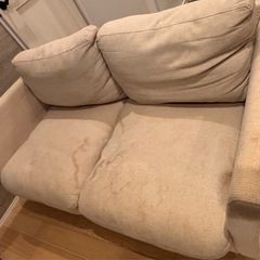 ニトリ　2人がけソファ(7000円相当のカバー付き)の画像
