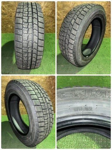 【法人出品】ダンロップ WM02 23年製 195/65R16 4本 スタッドレスタイヤ 良溝 中古