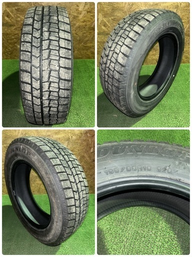 【法人出品】ダンロップ WM02 23年製 195/65R16 4本 スタッドレスタイヤ 良溝 中古