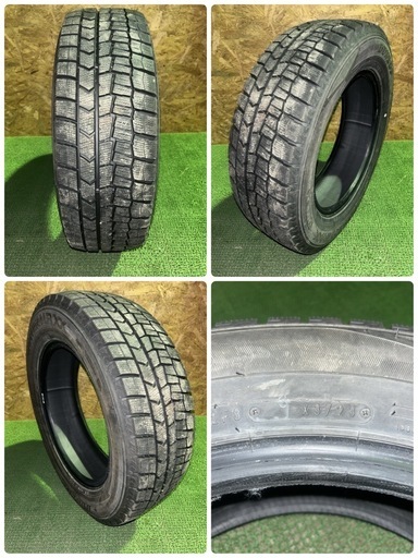 【法人出品】ダンロップ WM02 23年製 195/65R16 4本 スタッドレスタイヤ 良溝 中古